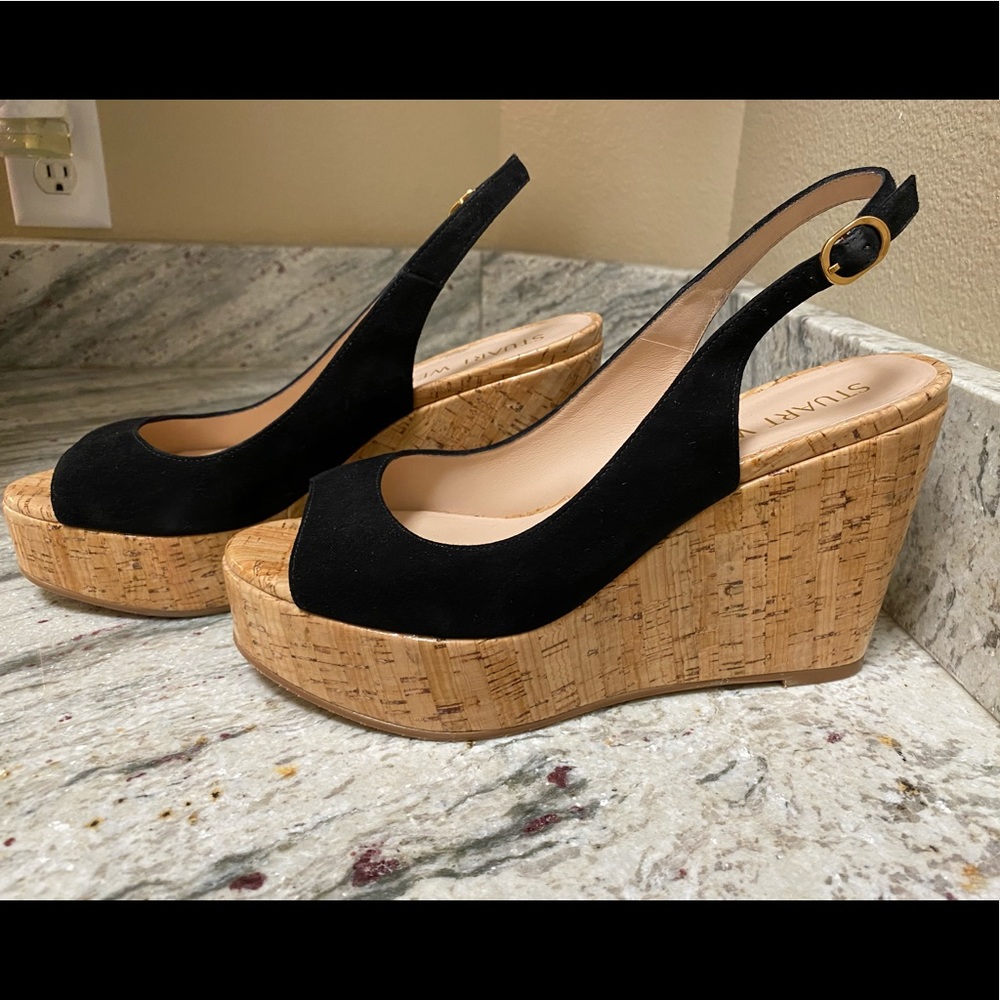 Stuart Weitzman Riveria sling back wedge